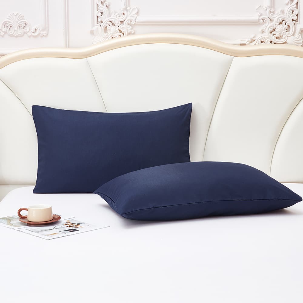Factory direct sales of solid color brushed pillowcases, single/double sizes, 45*75cm, bedding processing and wholesale.