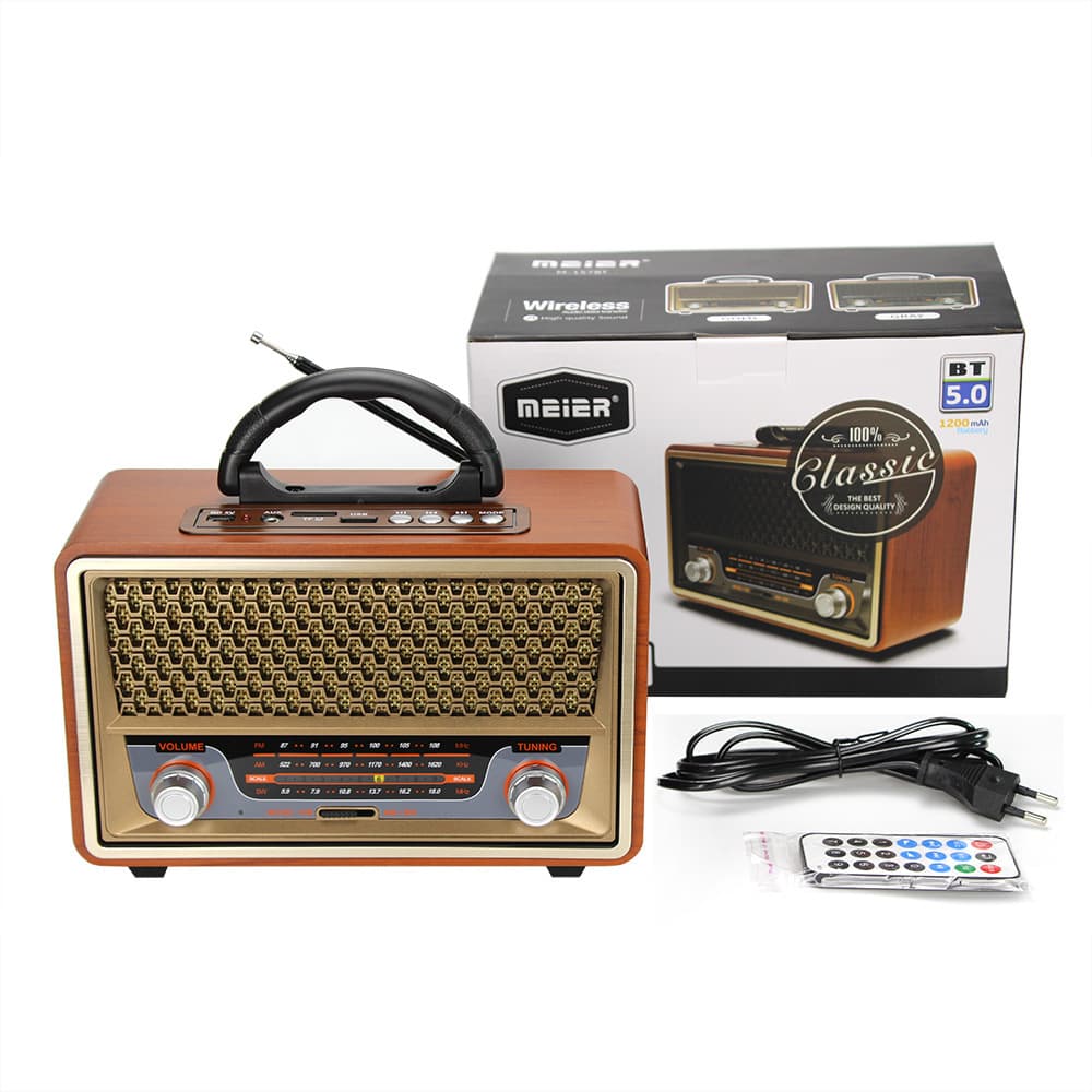 Europe and America Best-Selling Wireless Bluetooth Radio Full Band Broadcast Audiobook Vintage Nostalgic Radio M-157BT
