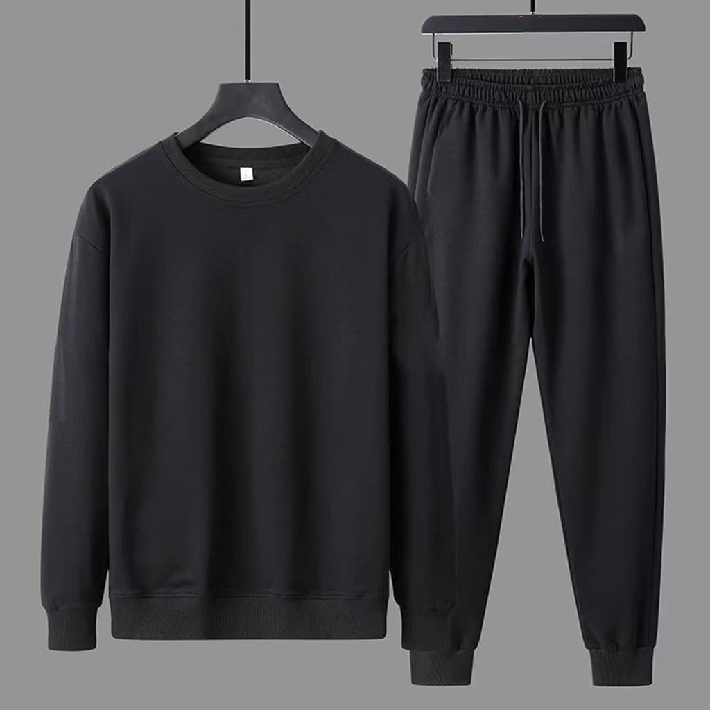 Autumn Men's Casual Sports Sweatshirt Suit Men's Suit Running Crewneck Sweatshirt Long Sleeve Pants Two-Piece Set