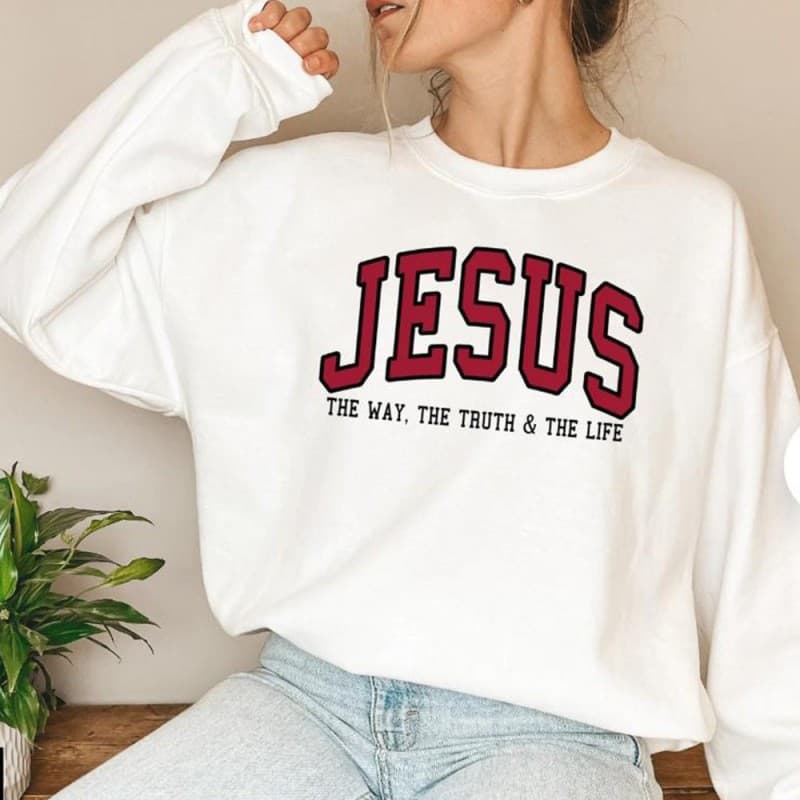Cross-border European Size Thin Fleece Chris Sweatshirt JE Hoodie Faith Crewneck Sweatshirt