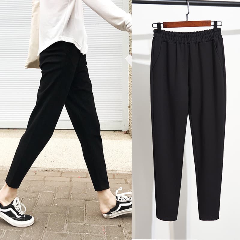 New Autumn Plus Size Solid Color Slimming Women's Pants for 300 lbs K6082