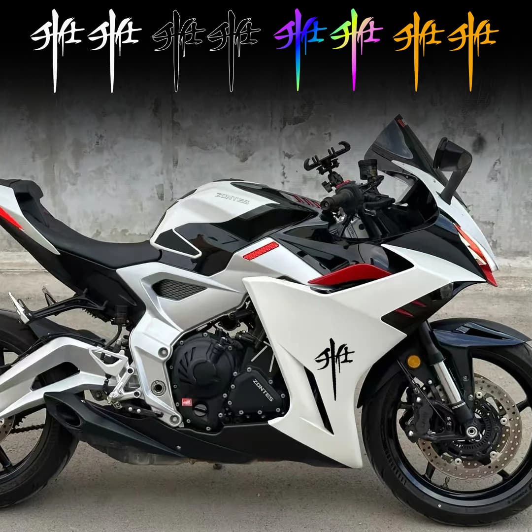 Cross-Border Hot Sale Suitable for Shengshi 368G/703F Motorcycle Front Personalized Modified Reflective Sticker Accessories Decoration