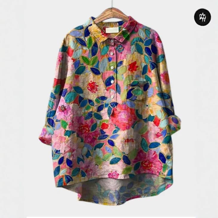 2026 Independent Station European and American Cross-border Casual Long-sleeve Animal 3D Print Hawaiian Women's Shirt Polo Shirt