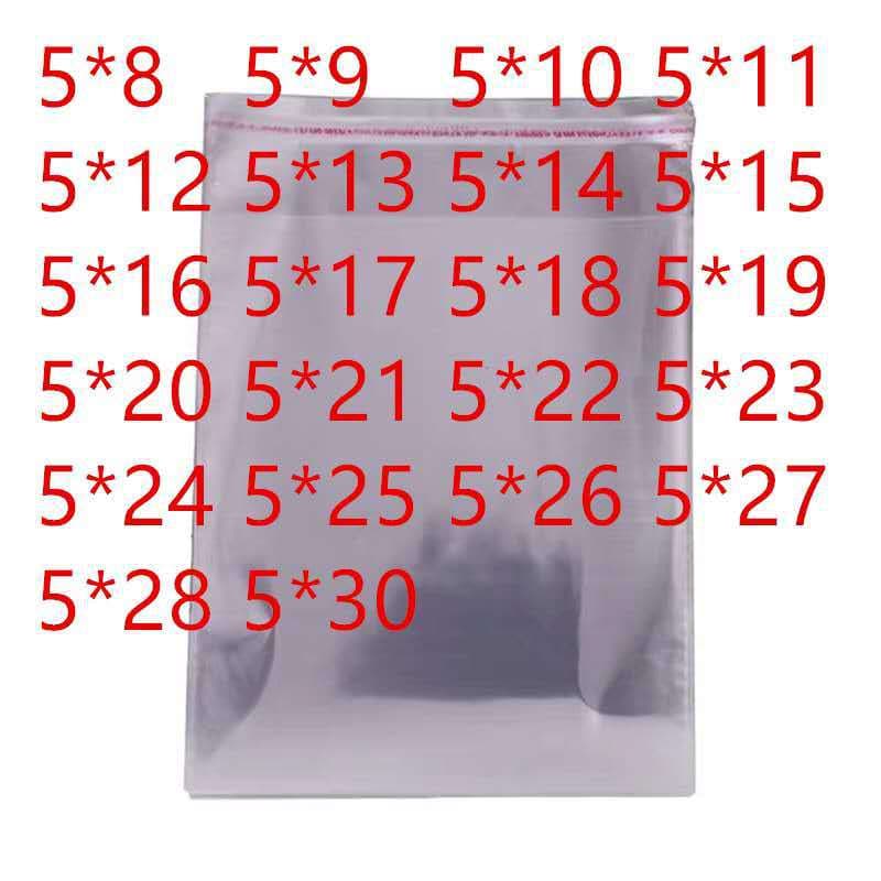 100 pcs 5 wire 5 width MINI self-adhesive bag OPP bag width 5 transparent OPP mini self-adhesive bag small plastic bag