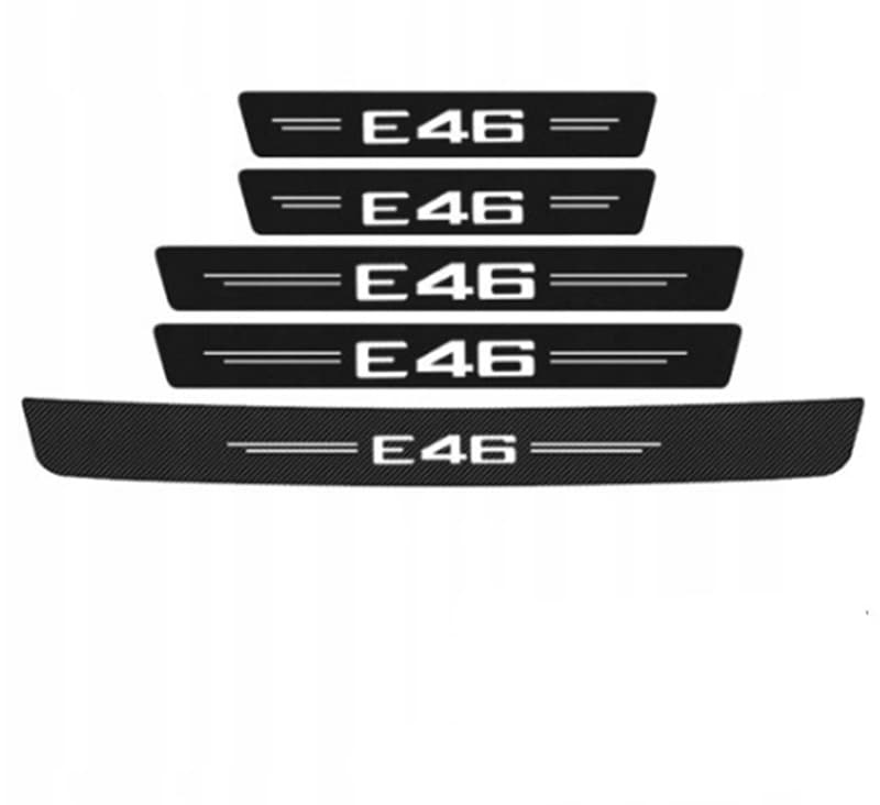 For BMW E46 Trunk Protection Carbon Fiber Door Sill Sticker Threshold Protective Sticker a1217