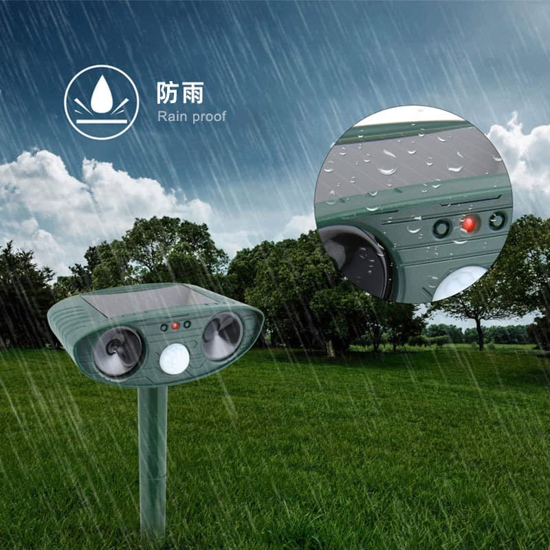 Animal Repeller Solar Electronic Ultrasonic Pest Repeller for Mice, Cats, Dogs, Birds, Deer - Wholesale
