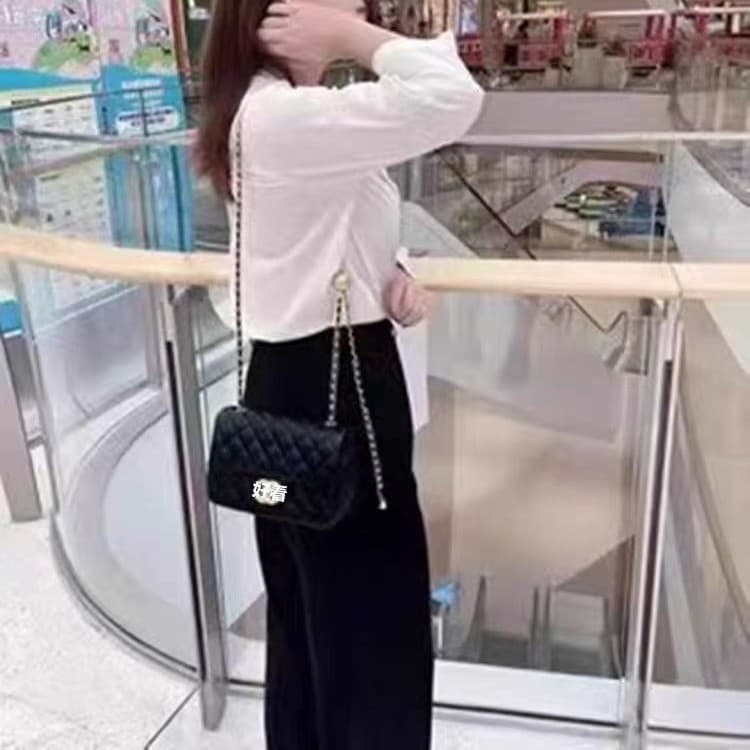 Cross-border chubby square quilted chain bag women's luxury brand bag high-end trendy small gold ball single shoulder crossbody small square bag Chanel-style