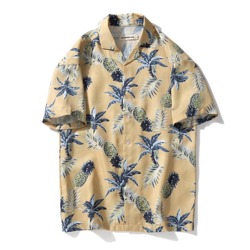 New Amazon Cross-Border Men's Shirt 3D Digital Print Short-Sleeve Shirt Men's Beach Independent Station Shirt