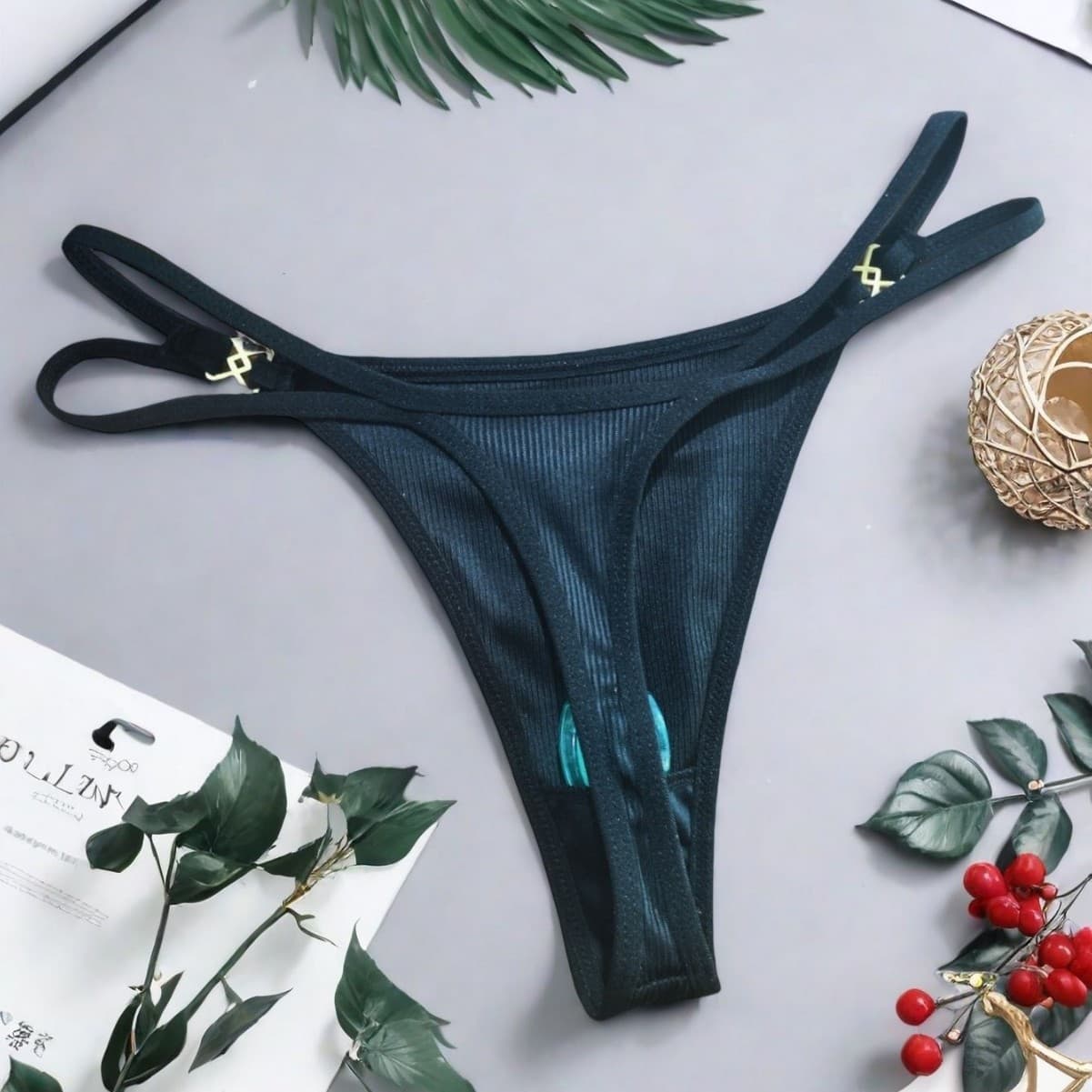 Plus Size Sexy Pocket Women's Low Waist Egg-Insert Shorts Thong Panties Sexy Fashion Underwear