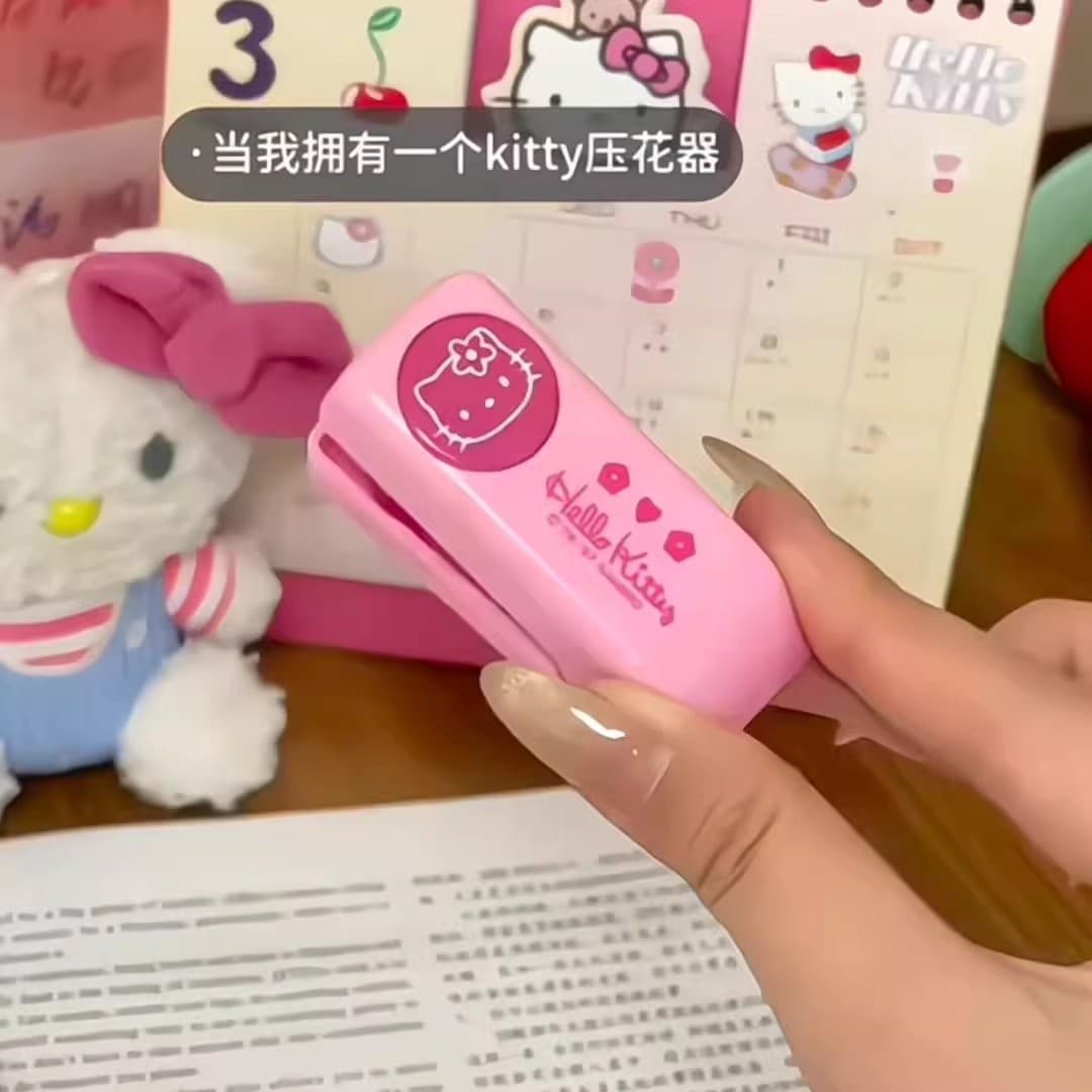 Small Cat Embosser Cute Cartoon Hello Kitty Embosser Vintage Style KT Cat Metal Embossing Stamp