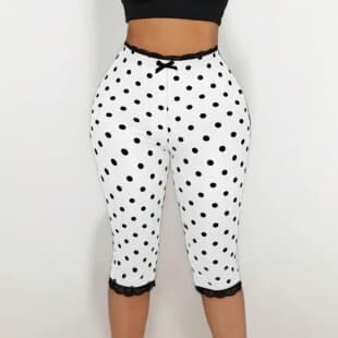2026 Cross-border Capri Pants Multi-color High-waist Slim Fit Lace Trim Summer Thin Stretch Capri Pants