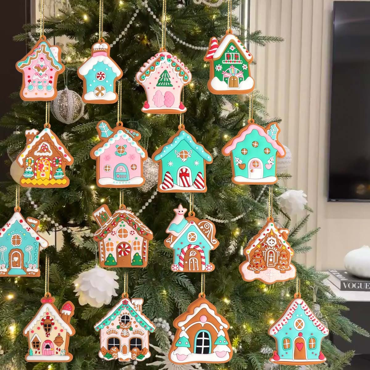 New Christmas pendant gingerbread man Walmart OZON Xiyin hot sale Christmas tree decorations can be attached with barcodes