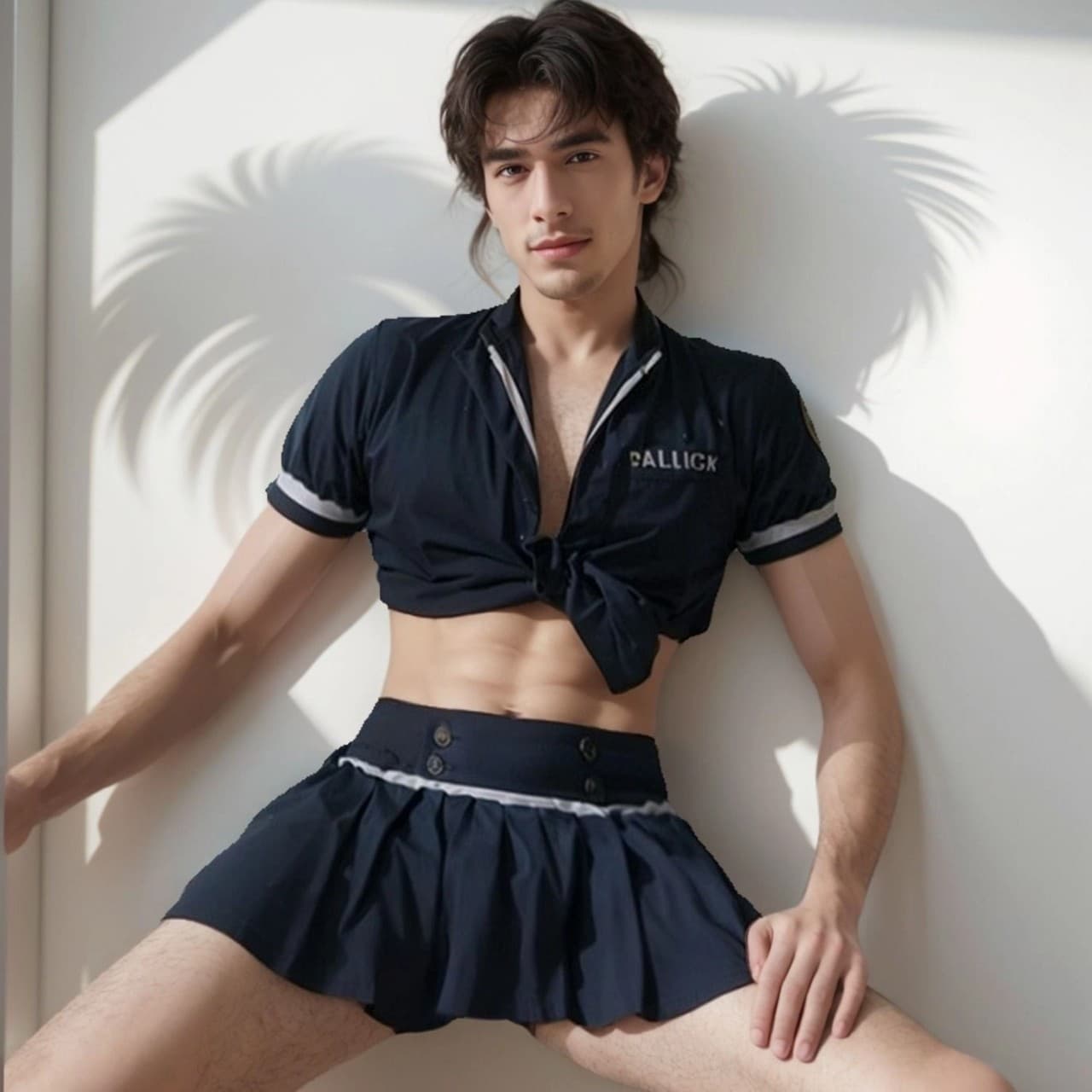 Men's Sexy Lingerie Quick-Release Butler Sailor JK Costume Crossdresser Gay Bottom Four-Love Skirt Drop Shipping