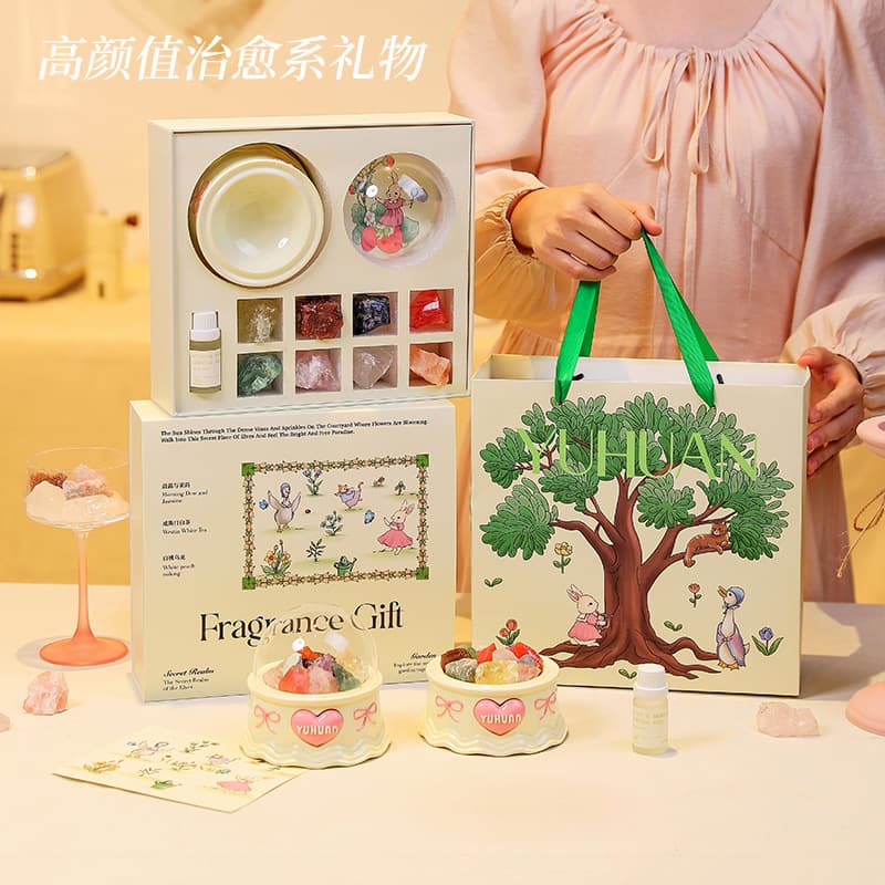 Natural Crystal Decorative Aroma Stone Diffuser Ornament for Home Indoor Long-Lasting Fragrance, Unique Premium Gift