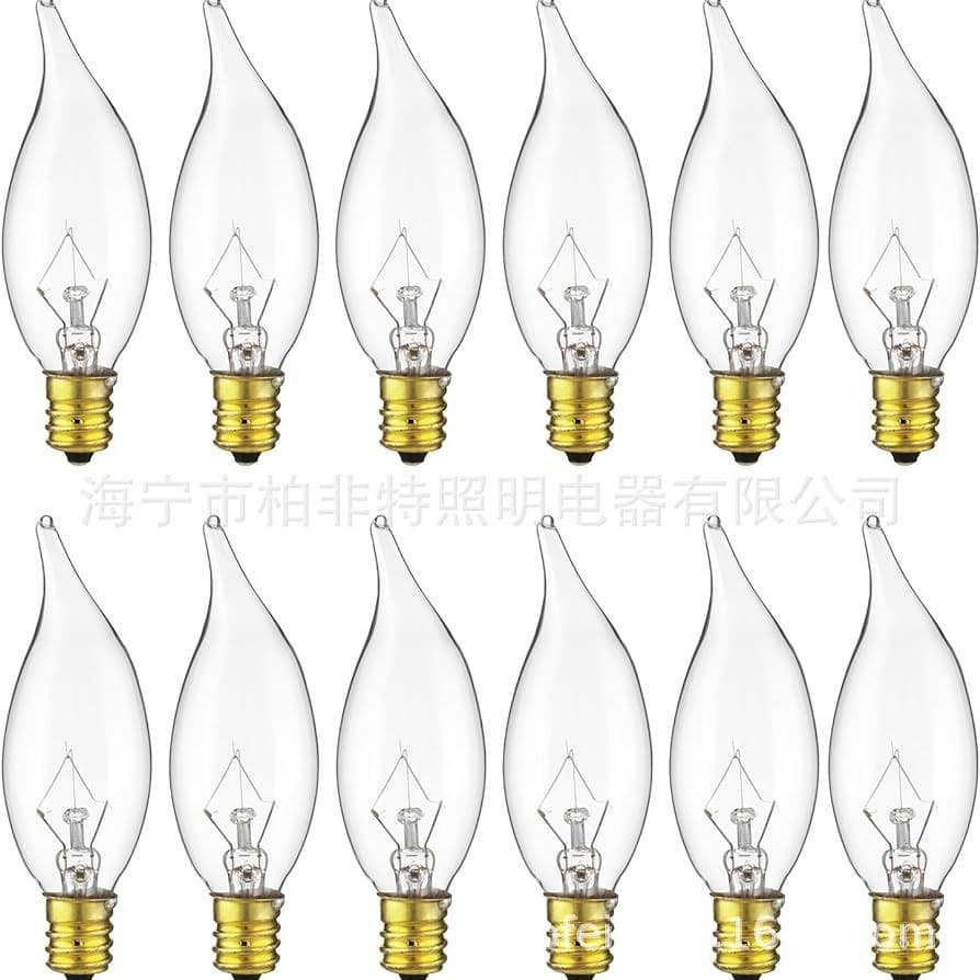 Factory Supply C35 Incandescent Bulb / C32 Candle Bulb / C32 Small Tailed String Lights Salt Lamp American 110V E12