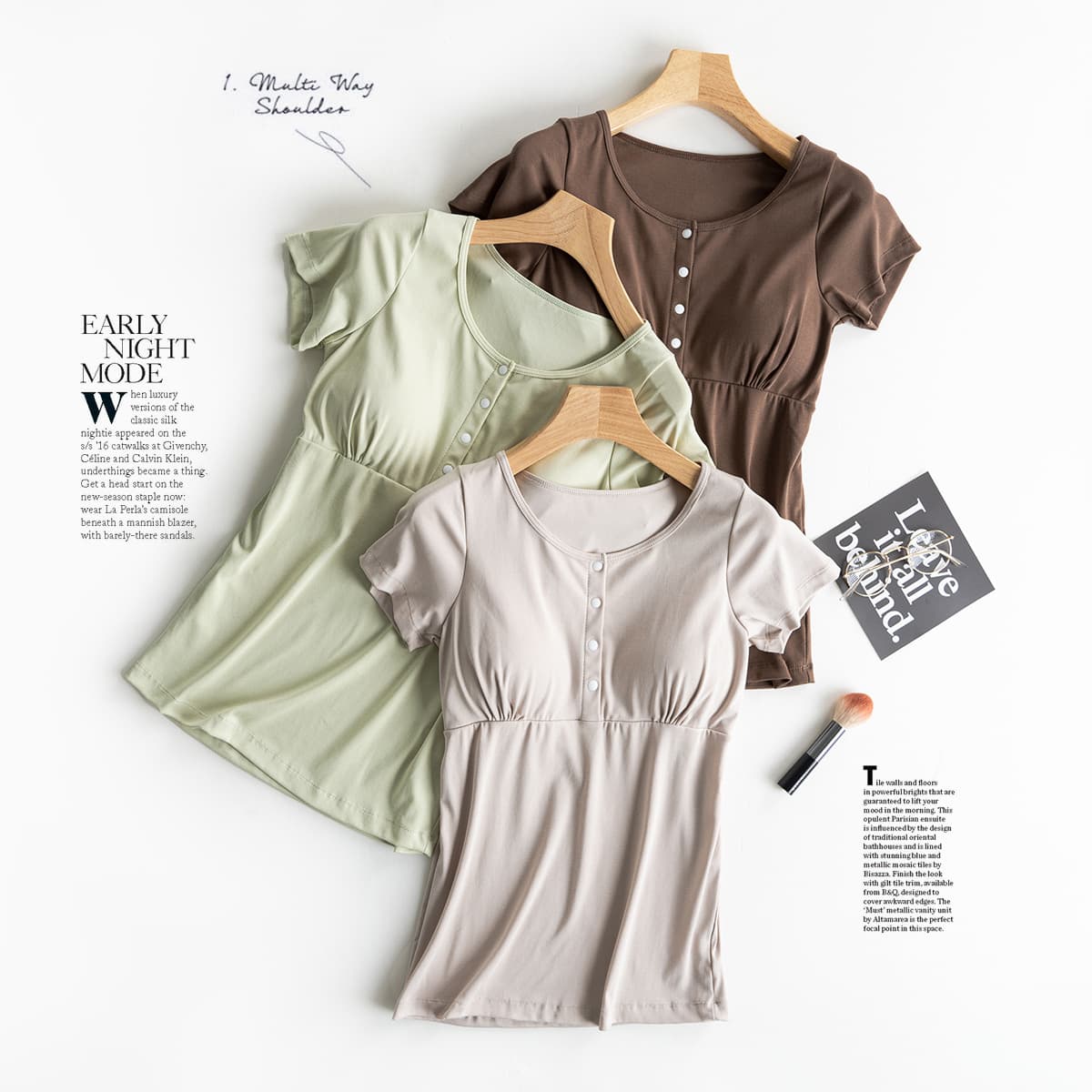 Pure cotton nursing short-sleeved postpartum breastfeeding t-shirt, maternity pajamas, single top, short-sleeved maternity wear, spring and summer thin style.