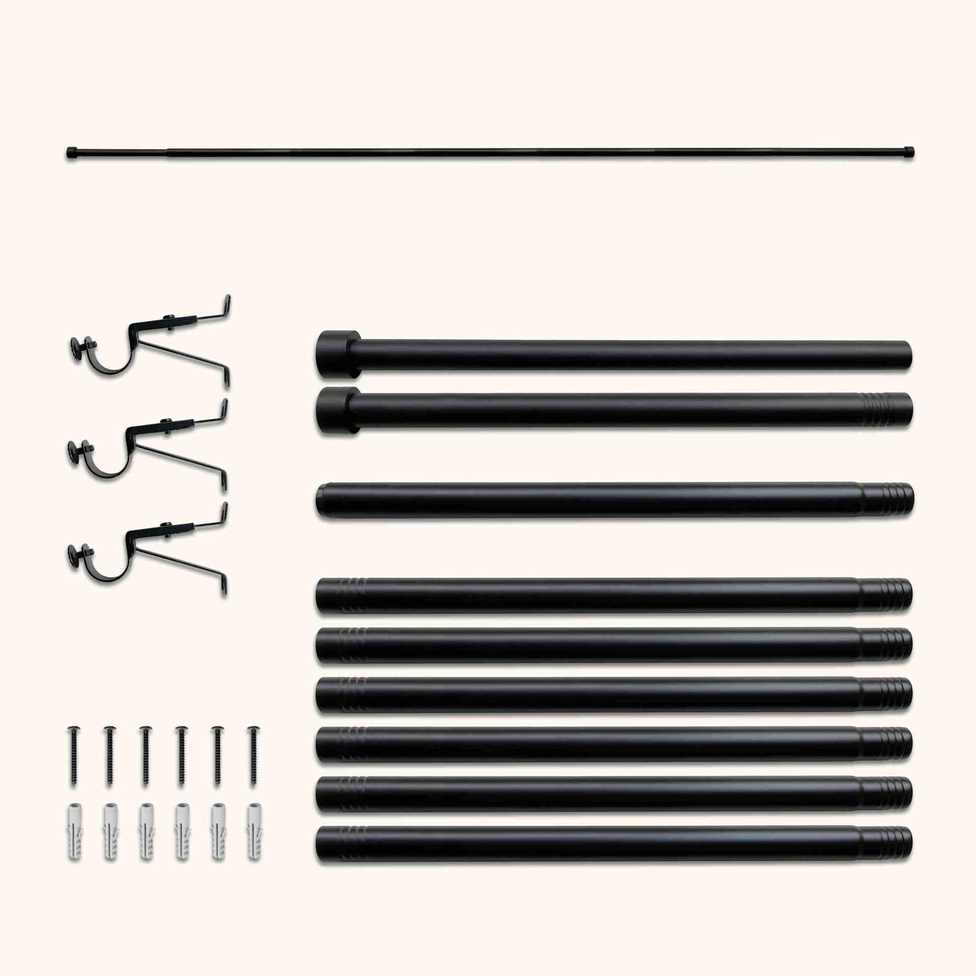 Cross-border factory direct sales, Amazon FBA export, individually packaged threaded connecting telescopic metal curtain Roman rod track