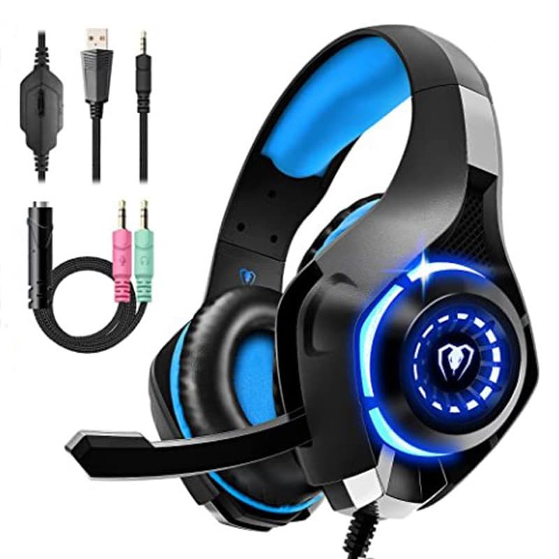 Beexcellent GM-1 Over-Ear Gaming Headset for Computers, Mobile Phones, and PUBG (PlayerUnknown's Battlegrounds)