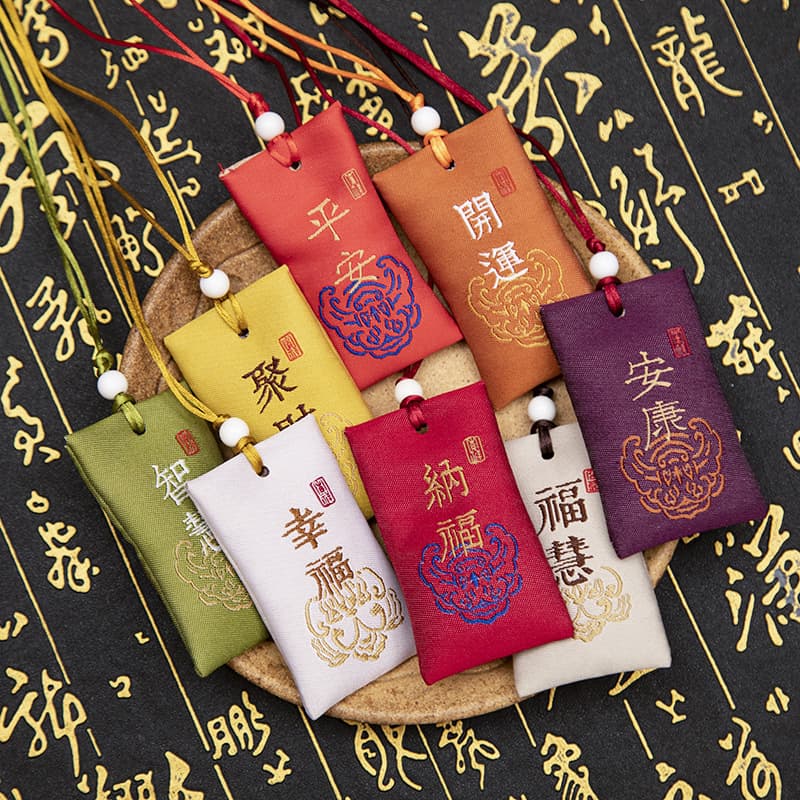 Dragon Boat Festival Small Sachet, Ancient Style Wormwood Sachet Empty Bag, Portable Mosquito Repellent Pouch, Necklace Peace Blessing Bag, Omamori