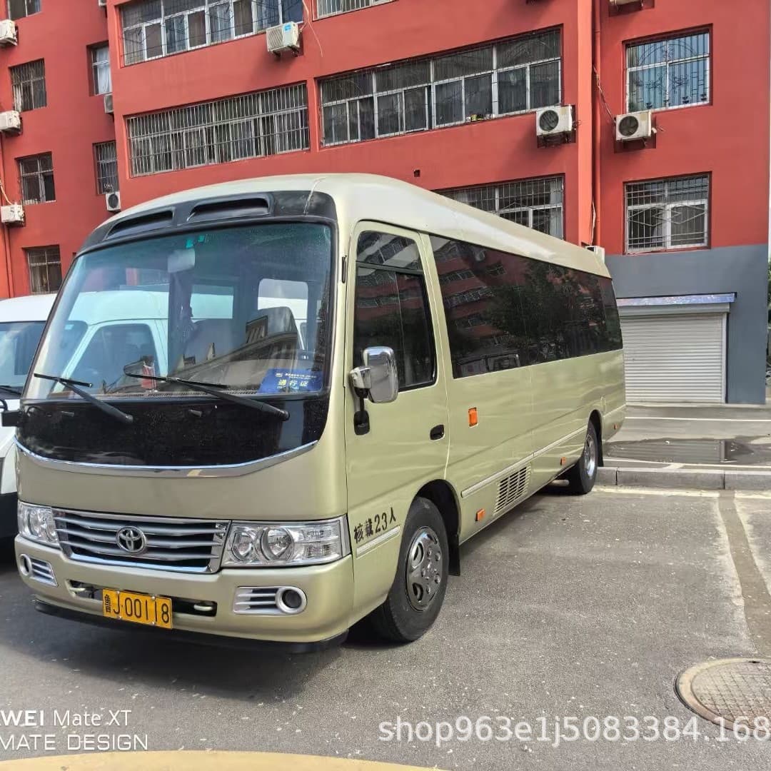 Export of Medium-Sized Buses, 19-Seat Buses, 23-Seat Buses, Toyota Coaster Business Electric Door Buses, Second-Hand Available