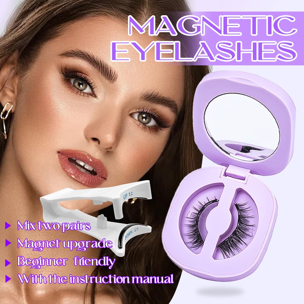 New Cross-Border Soft Magnetic Eyelashes Magnetic Eyelashes Glue-Free Natural Eyelash Set