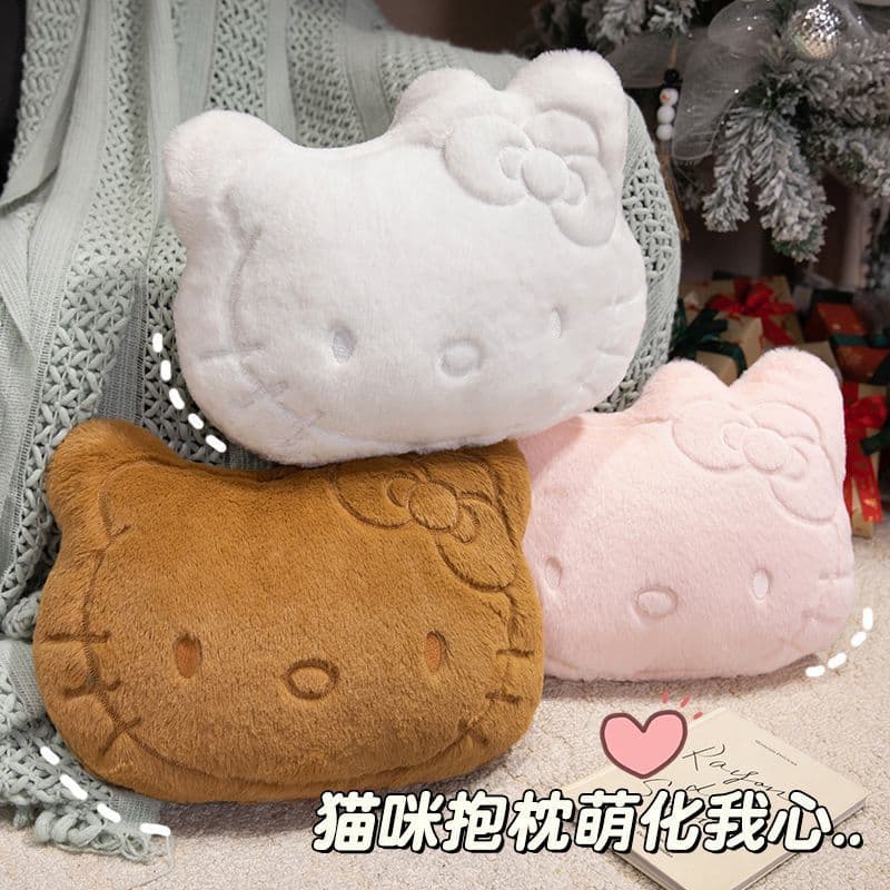 Hello Kitty Plush Backrest Cushion for Bed, Car, Sofa, Creative Stuffed Toy Pillow, Birthday Gift for Girls
