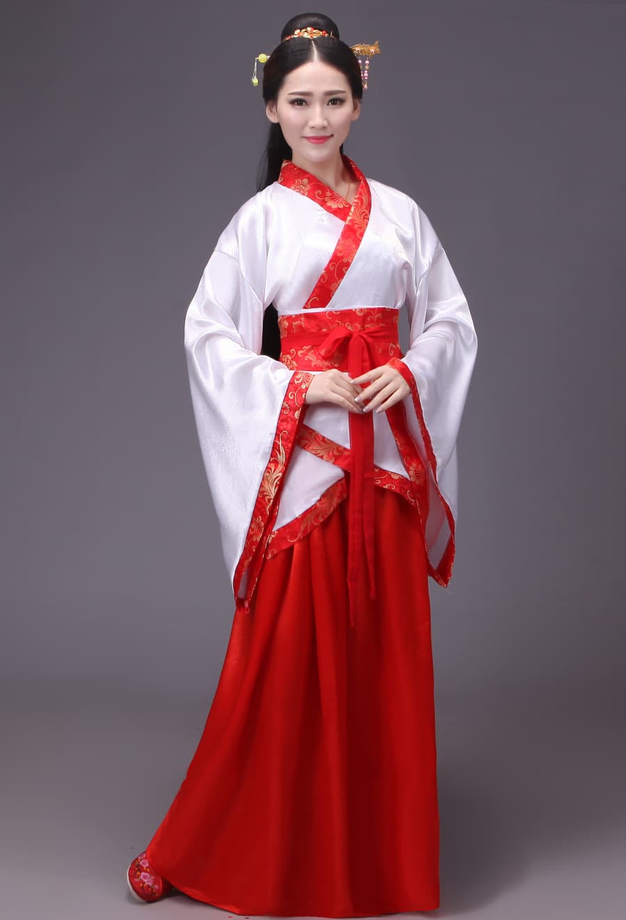 Traditional Chinese Hanfu Costume for Men and Women, Tang Dynasty Style Fairy Princess Couple Performance Outfit, Ruqun Wide Sleeve Classical Chinese Style