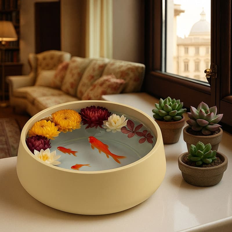 Sweet DIY Exquisite Large Round Succulent Flower Pot Plaster Silicone Mold Desktop Storage Decorative Ornament