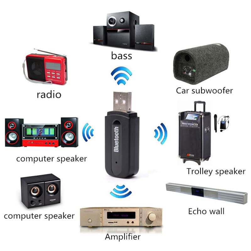 USB Wireless Bluetooth Music Receiver Adapter Dongle Audio