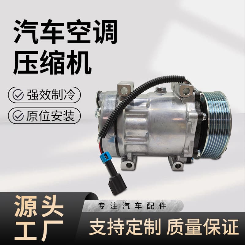 Source factory applicable for Freightliner truck AC compressor 8PK-119MM 12V automotive air conditioning compressor
