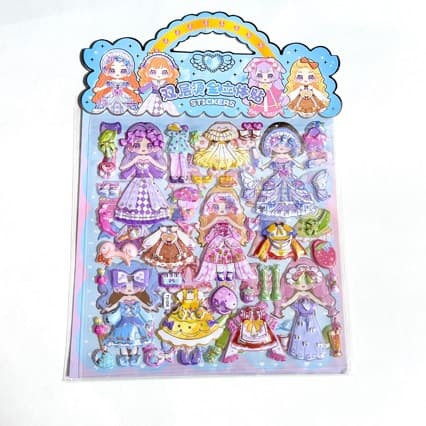 New Gold Foil Double-Layer 3D Dress-Up Stickers, Mixed Patterns 3D Stickers Wholesale