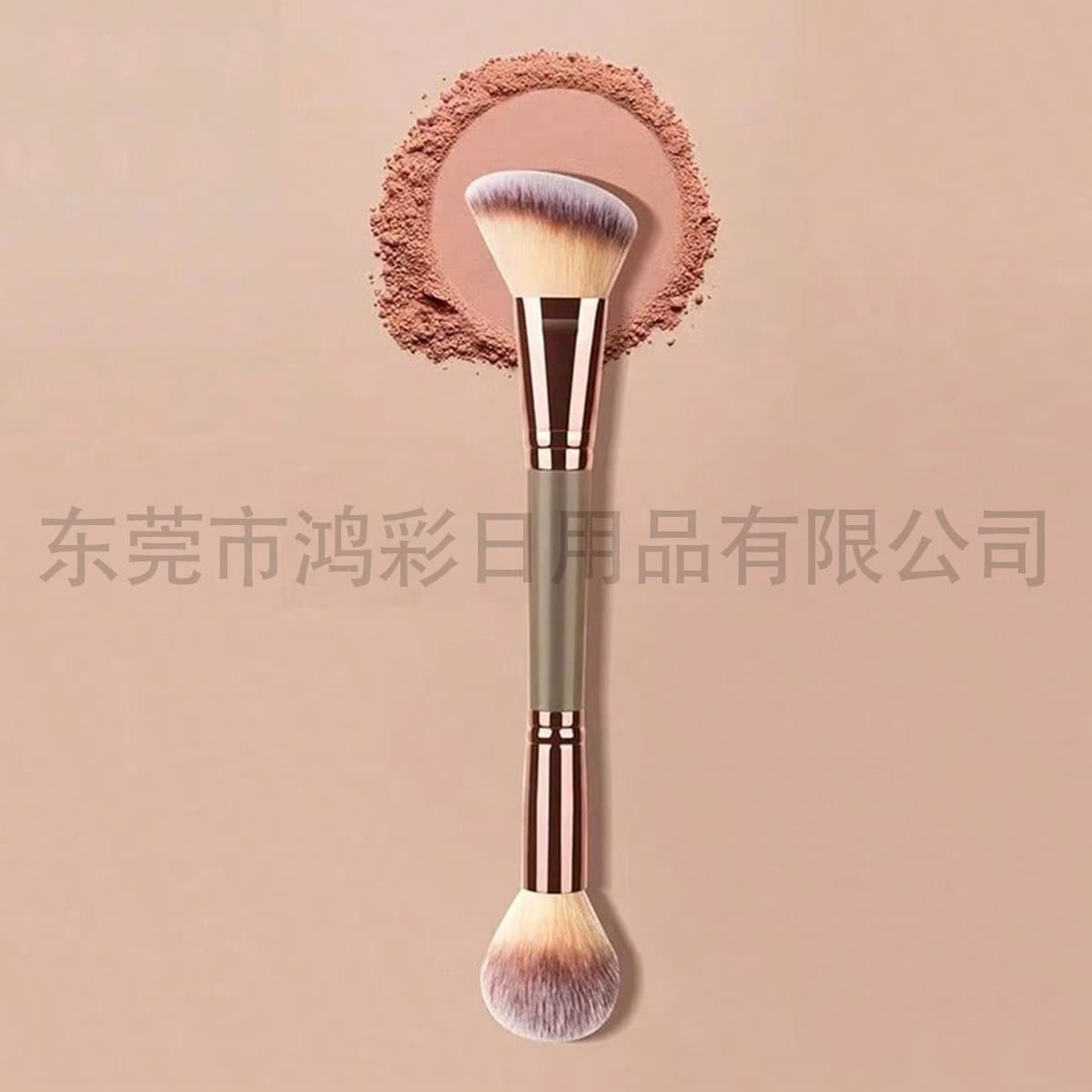 Double-Ended Copper Tube Highlight Brush Makeup Brush Foundation Brush Concealer Brush Contour Brush One-Piece Soft Bristle Portable