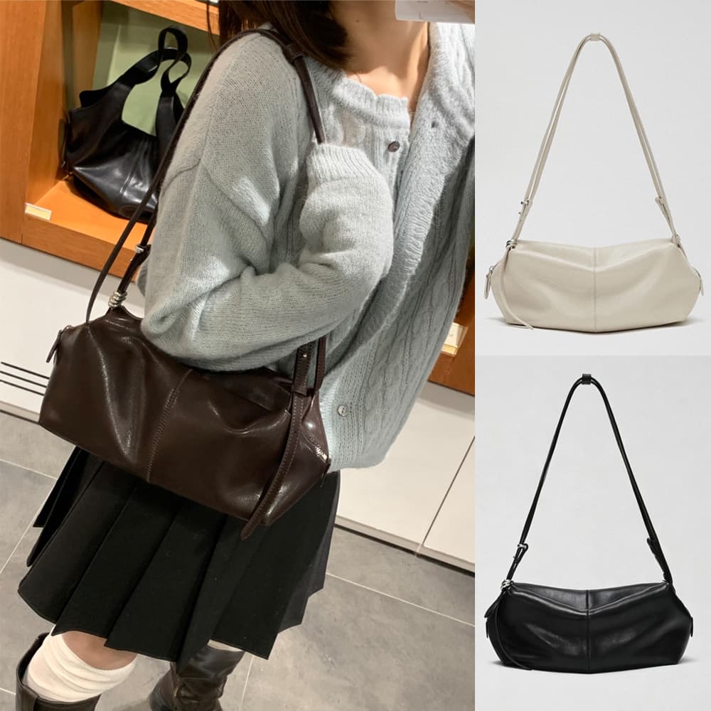 LEME Korean niche cross-border women's bag 26 pro-spring designer brand Sac Lune cowhide shoulder handbag