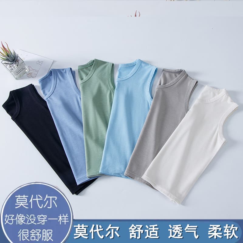 Boys' Modal Cotton Undershirt Tank Top for Spring, Summer, and Fall, Toddler Kids' Inner Wear