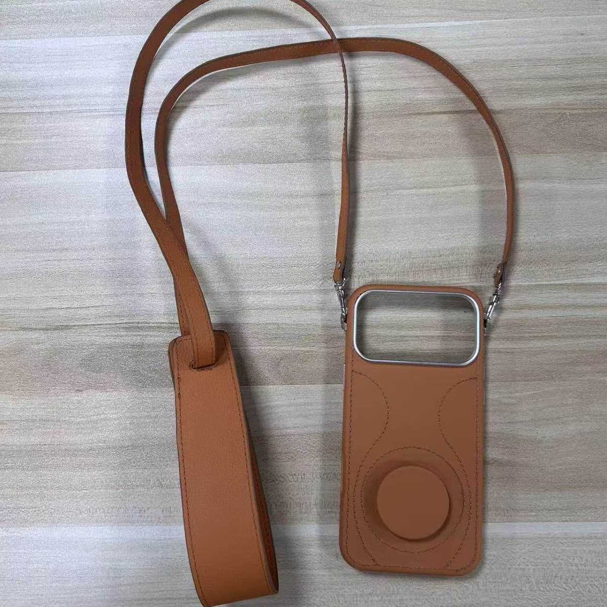 Premium ripple leather suitable for iPhone 17 case shockproof with stand and protective cover
