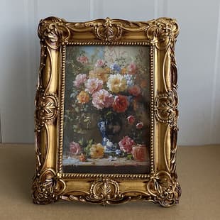European Gold Antique Carved Resin Photo Frame for Wedding Photos, Home Decoration, Resin Tabletop Frame, In Stock