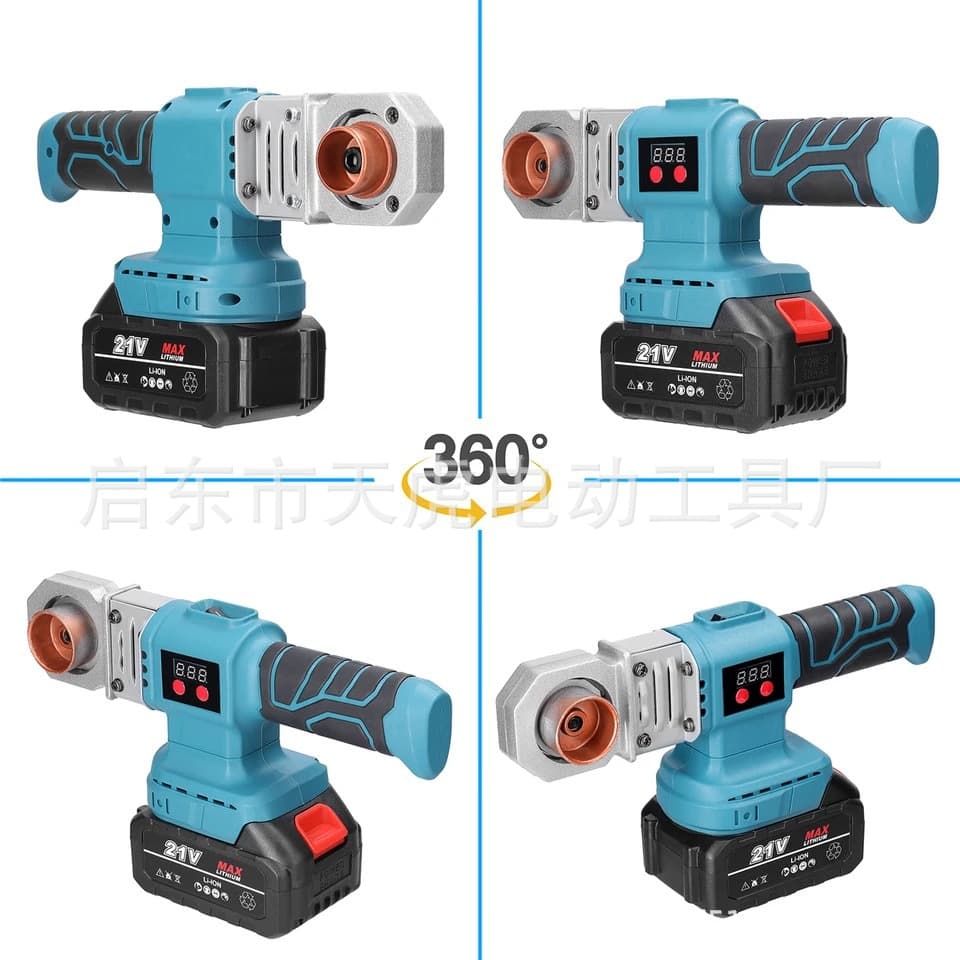 Lithium electric hot melt machine PPR pipe hot melter rechargeable cordless portable hot melt machine Makita temperature adjustable digital display