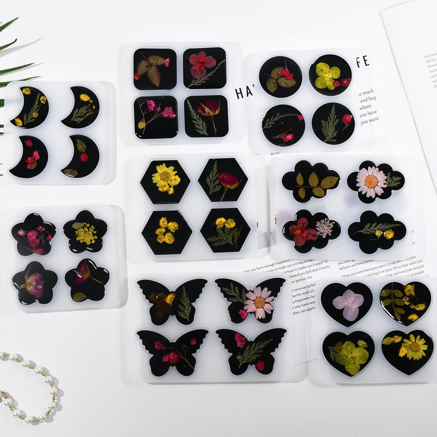 Deyi Life DIY Resin Mold Cloud Butterfly Moon Earring Pendant Silicone Mold Keychain Accessory