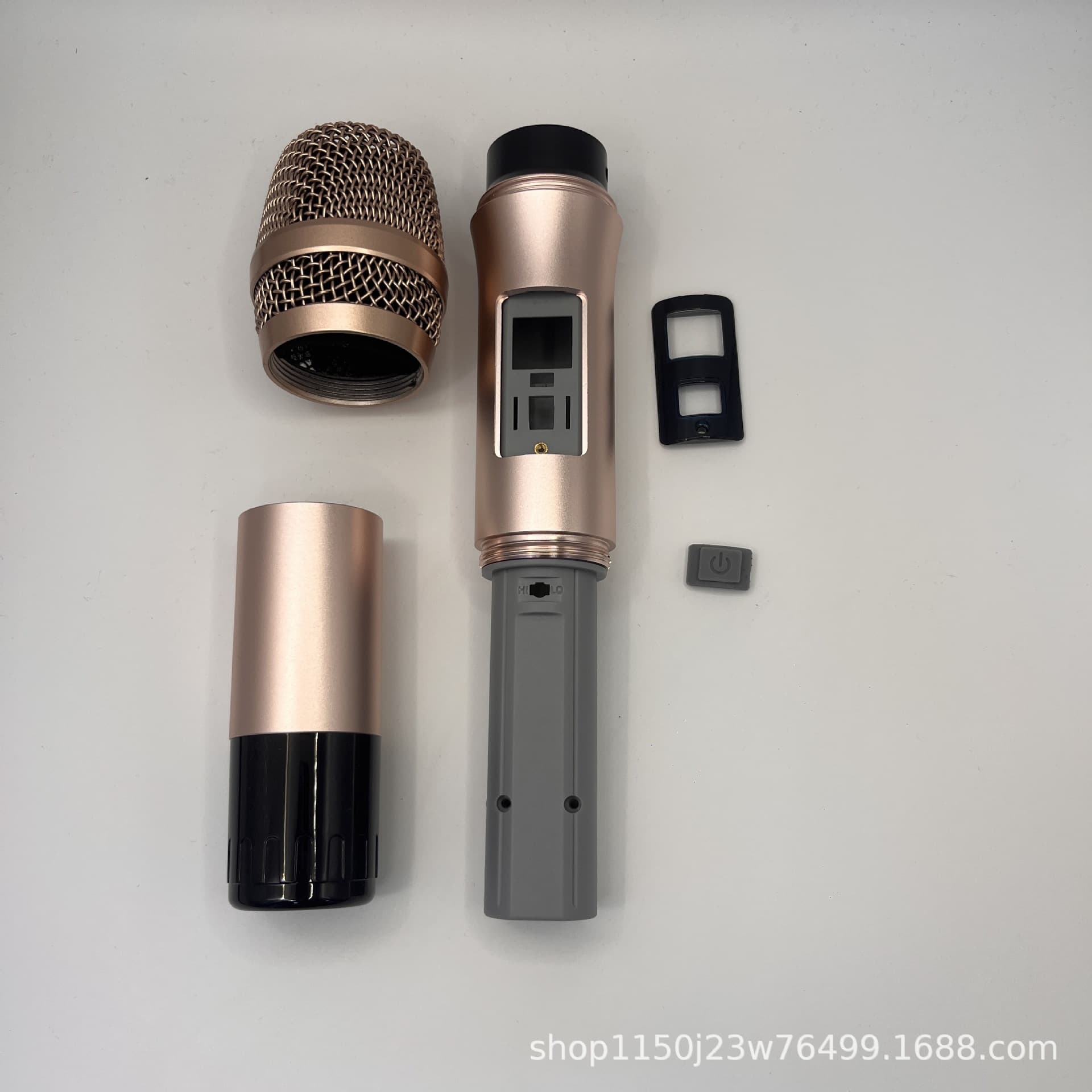 Wireless Microphone Accessory 780-02# Metal Tube Body for KTV Wireless Microphone Housing Switch Lens Mesh Cover