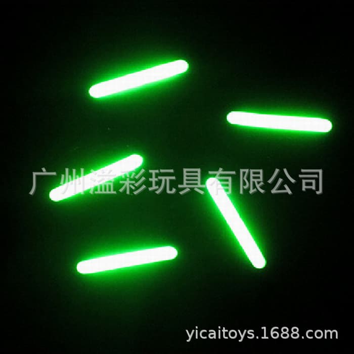 1.5-inch fluorescent fishing float, factory direct supply, disposable dry powder luminous mini fluorescent stick, night fishing luminous float.