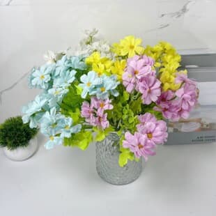 Artificial Flower 15 Head Small Fresh Daisy European Style Artificial Flower Fake Flower Silk Flower