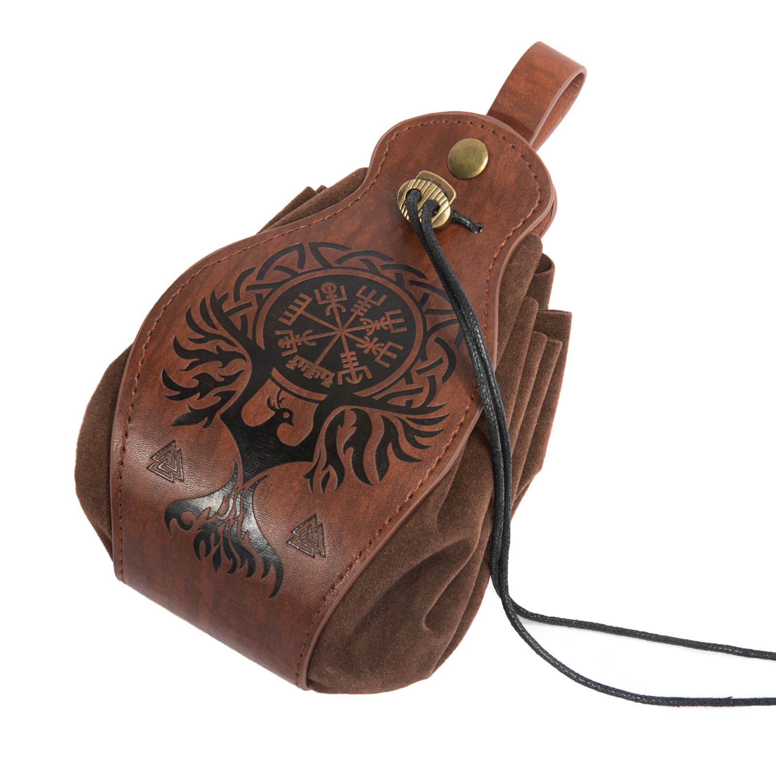 Viking-style medieval pouch with leather strap, coin purse, and retro waist bag are hot-selling items on multiple cross-border platforms.