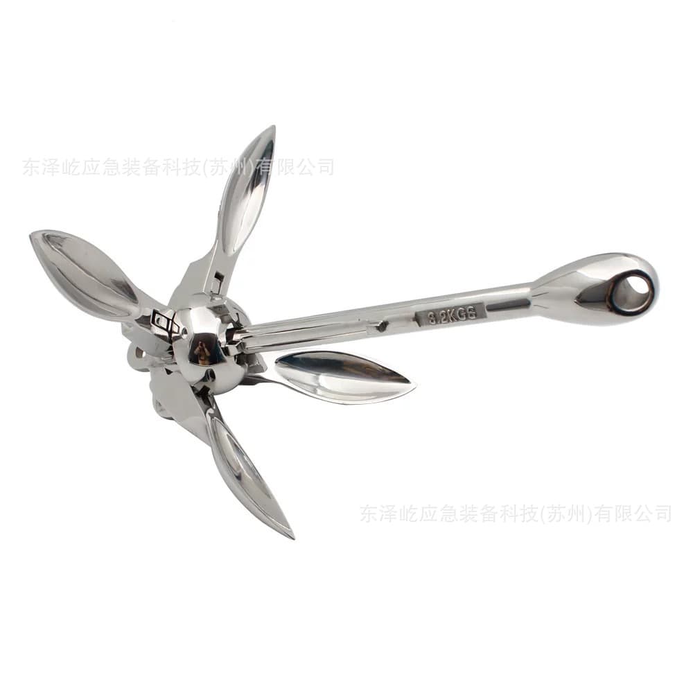 316 stainless steel anchors, bright finish, folding anchors, umbrella anchors, yacht hardware anchors, marine accessories.