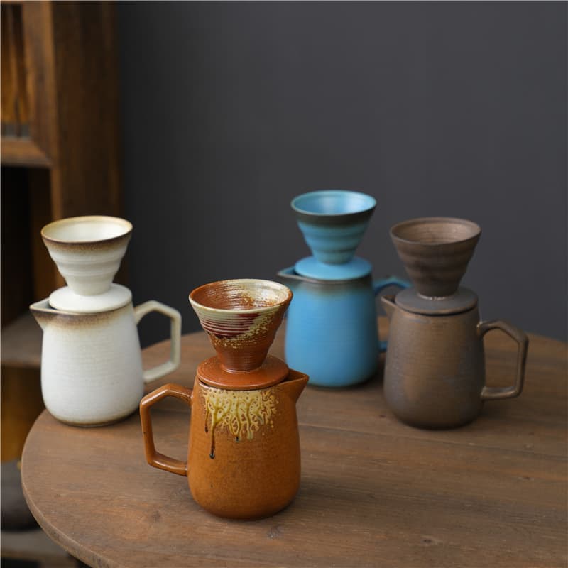 Ceramic Pour-Over Coffee Pot Set with V60 Ceramic Filter, Cross-Border Hot-Selling Sharing Pot