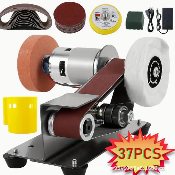 Hot-selling 15-Degree Multi-functional Small Mini Electric Belt Sander Polisher Woodworking Grinding Sharpening Tool