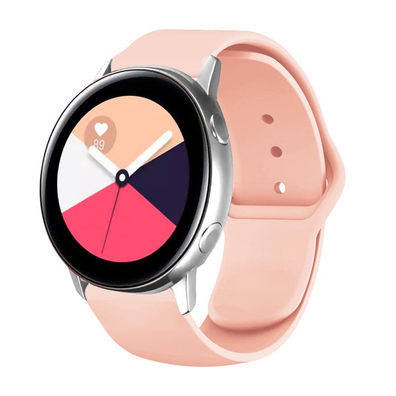 Silicone Watch Band Compatible with Samsung and Huawei, Solid Color Silicone Sports Style with Quick Release Pins, Universal Fit