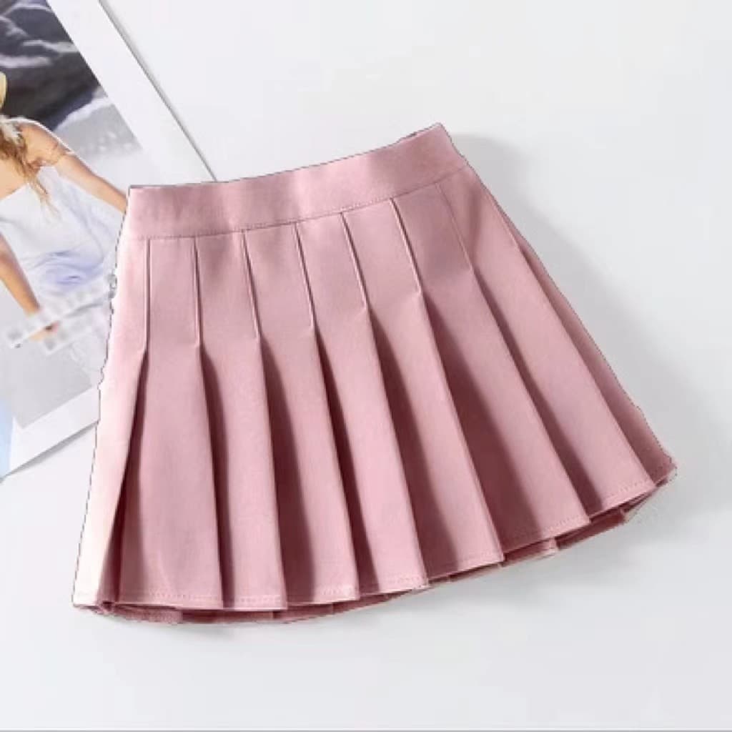 Preppy Style Girls Pleated Skirt Elementary School Student Spring Autumn White JK Skirt for Kids Mid-Large Children Summer Skirt