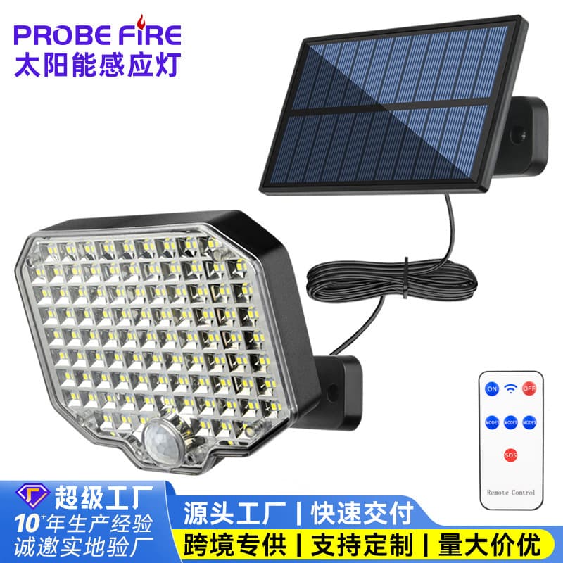 New Cross-Border Wide-Angle Glow Solar Outdoor Garden Light, Home Waterproof Solar Lighting Sensor Wall Light