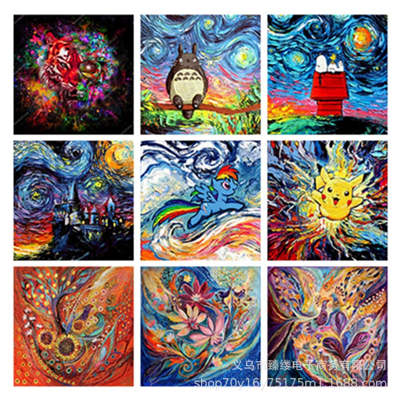 New 5D Diamond Painting Full Drill Animal Picture Oil Painting Diamond Art Decoration Factory Wholesale for Export