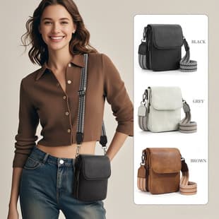In Stock Cross-Border Hot Selling Mini Small Crossbody Bag Portable Phone Bag Multi-Pocket Card Slot Functional Adjustable Strap